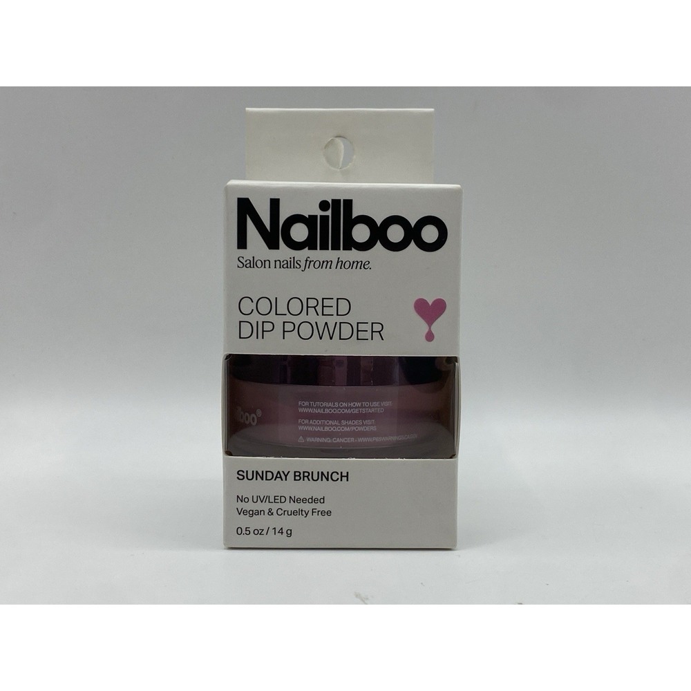 Nailboo Dip Powder Sunday Brunch (Pink) 0.5 oz 14g No UV LED New In Box
